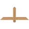 Ekena Millwork Eugene Smooth Timber Gable Bracket, Western Red Cedar, 36"W x 16"H x 1 1/2"D x 3 1/2"F, 11/12 Pitch GBW036X16X0204EUG00SWR - alternate 1